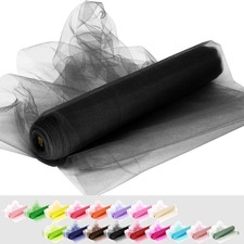 Black Tulle Fabric Rolls 54 Inch x 10 Yards Sheer Mesh Dressmaking Wedding
