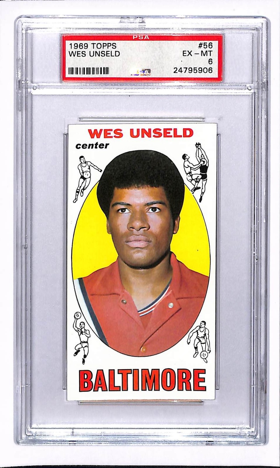 1969-70 Topps Wes Unseld Rookie RC #56 PSA 6
