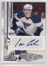 2010-11 Panini Pinnacle Ice Breakers 17/299 Ian Cole #254 Auto 2d8
