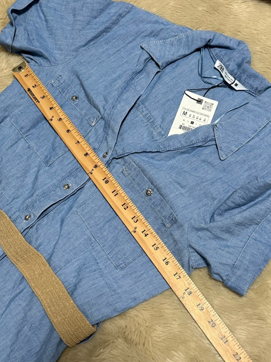 ZARA WOMENS 100% COTTON DENIM T-SHIRT DRESS SIZE XS, S, M ZARA WOMENS 100% COTTON DENIM T-SHIRT DRESS SIZE XS, S, M