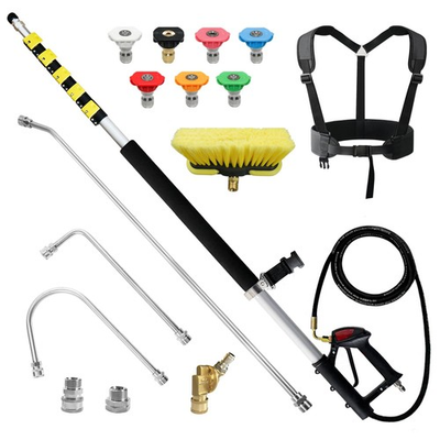 #ad 25 FT Pressure Washer Telescoping Wand with Power Washer Extension Wands Bru... $201.36