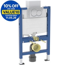 Image of Geberit 820mm Duofix Wall Hung WC Frame Dual Flush Plate & Concealed Cistern