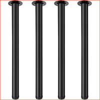 Tischbeine Metall Schwarz HöHenverstellbar 70Cm Ø50Mm 4 StüCk FüR Esstisch