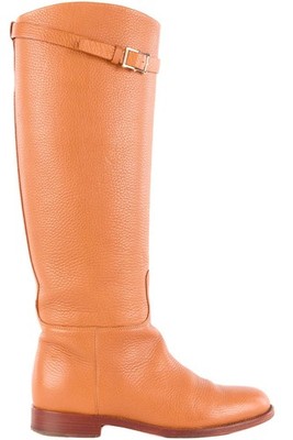 Valentino Garavani hellbraune kniehohe Lederstiefel EU 36,5 UK 3,5 US 6,5