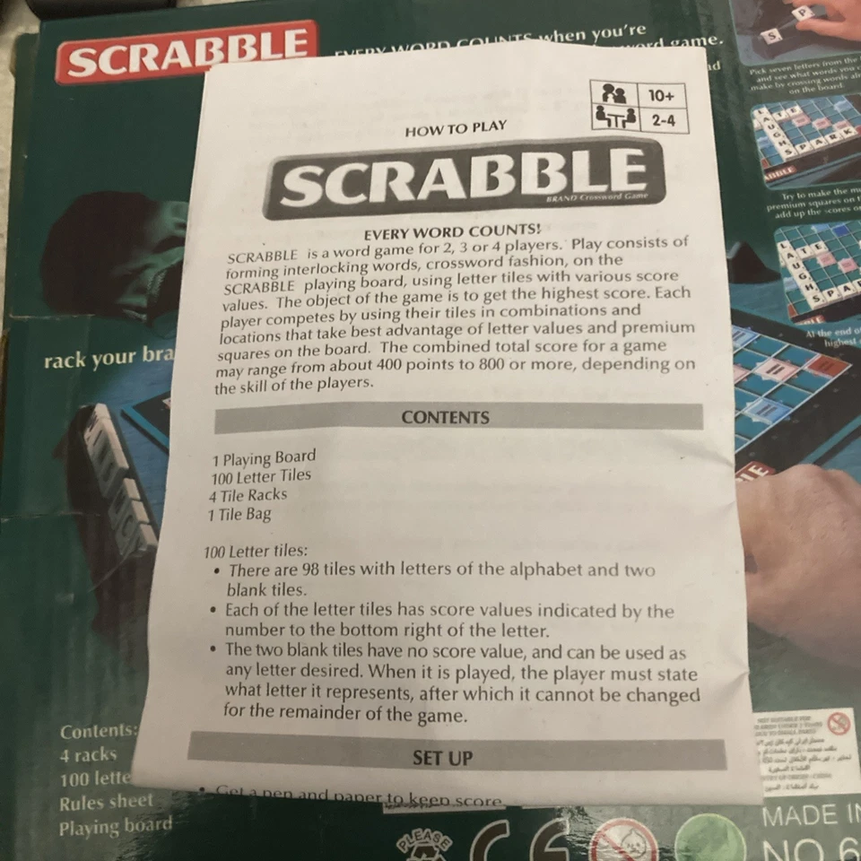 MATTEL SCRABBLE :   UNUSUAL SMALL SET - ENTIRELY COMPLETE & GOOD!     - Image 3 of 4