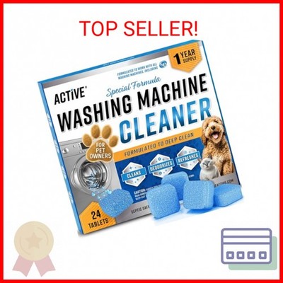 ACTIVE Washing Machine Cleaner for Pet Owners Enzymatic Deep Clean Descaler for