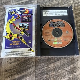 Three Dirty Dwarves (Sega Saturn, 1996) CIB Complete In Box.