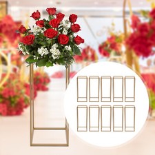 10pcs/4pcs Gold Metal Flower Stand For Wedding Table Centerpieces Decor Romantic