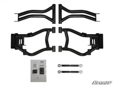 SuperATV Rear High Clearance A-Arms for Polaris RZR 800 S / RZR 800 4 - BLACK