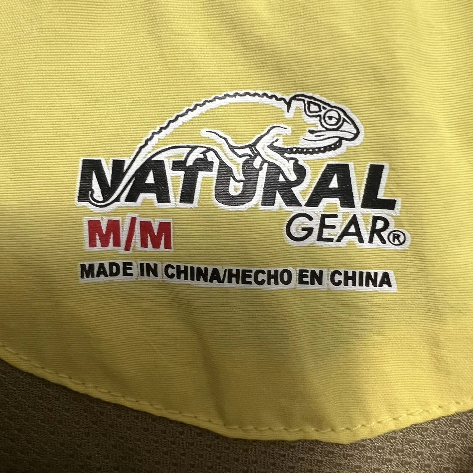 Camisa Natural Gear Para Hombre Mediana Ventilada Exterior Pesca Senderismo Camping Amarilla Foto 3 de 4