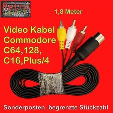 TV Monitor Video Kabel C64 Commodore 64er C128 VC20 C16 Plus/4 DIN Cinch lowcost