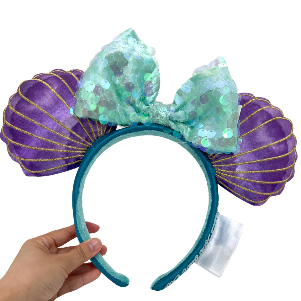 Diadema Iridiscente Púrpura Ariel Fiesta Parques Disney Orejas de Minnie Limitada Foto 3 de 4