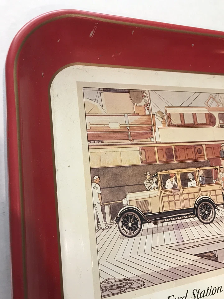 Ford Metal Tray The New Ford Station Wagon Advertising Tray Vintage - Image 2 of 4
