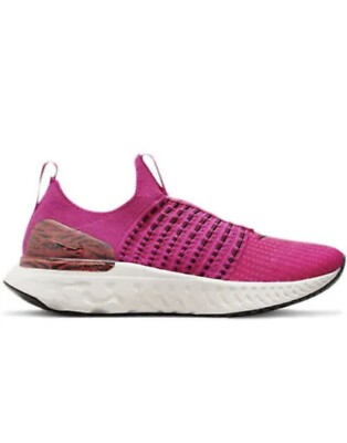 NIKE REACT PHANTOM RUN FK 2 PINK PRIME ZEBRA-BLACK WMNS SZ 7.5  [DQ7649-600]