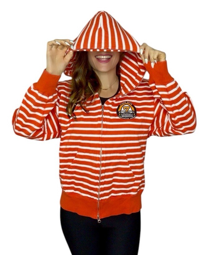 Japanese Hoodie STUDIO SEVEN CHILDHOOD DREAMS Orange Striped Full