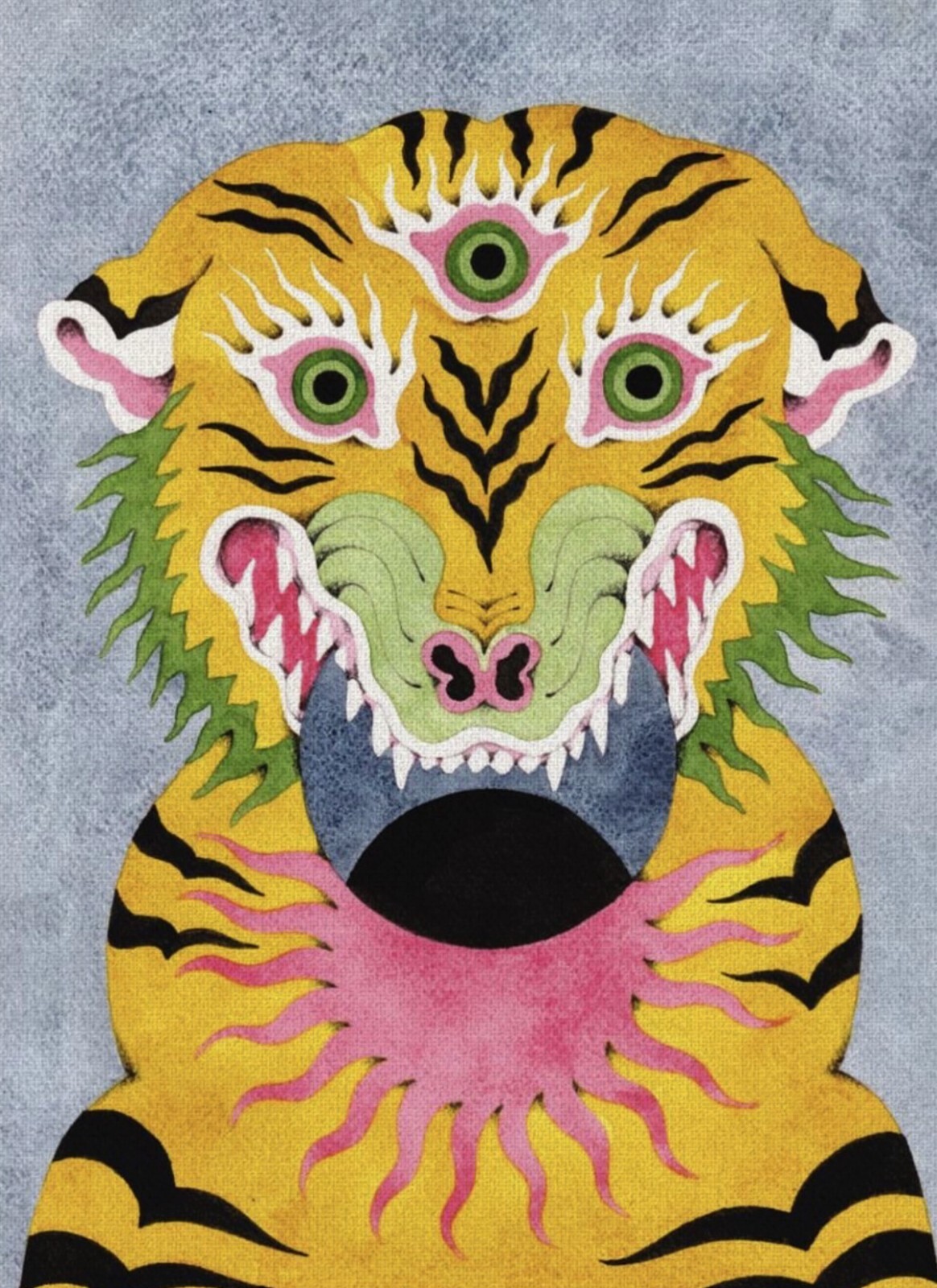 Tiger's Third Eye | Handmade Painting | Cotton Canvas | Acrylic Color