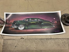 Keith Weesner EMERALD TEARDROP SIGNED Print Ford Custom VERY RARE NOS￼ 1947 48