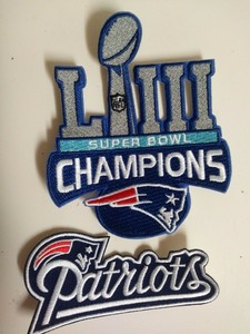 N E Patriots Superbowl Liii Champions And Pats Logo Patches Free Ship Usa Ebay