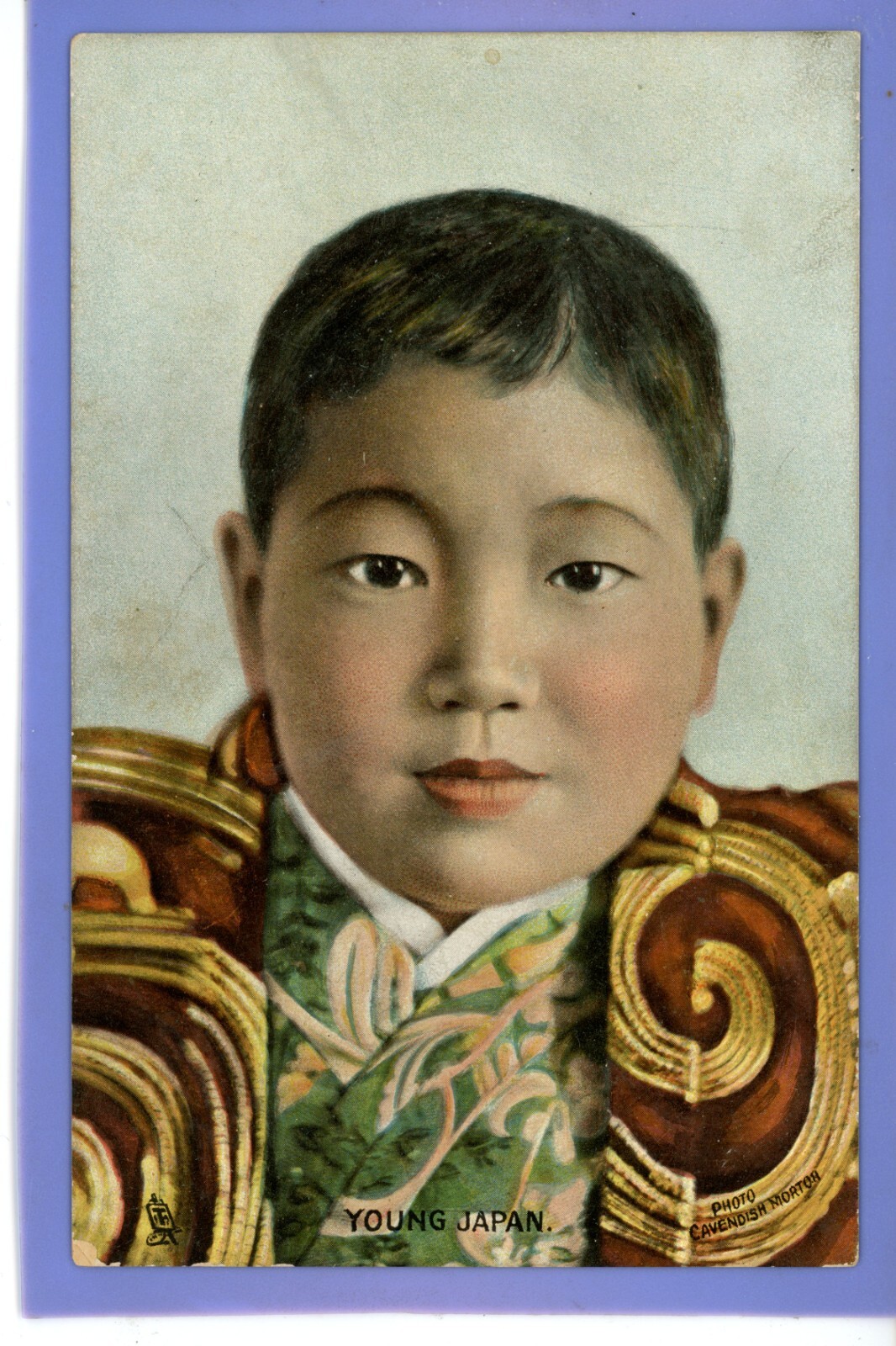 OLD VINTAGE TUCK POSTCARD YOUNG JAPANESE BOY IN TRADITIONAL COSTUME