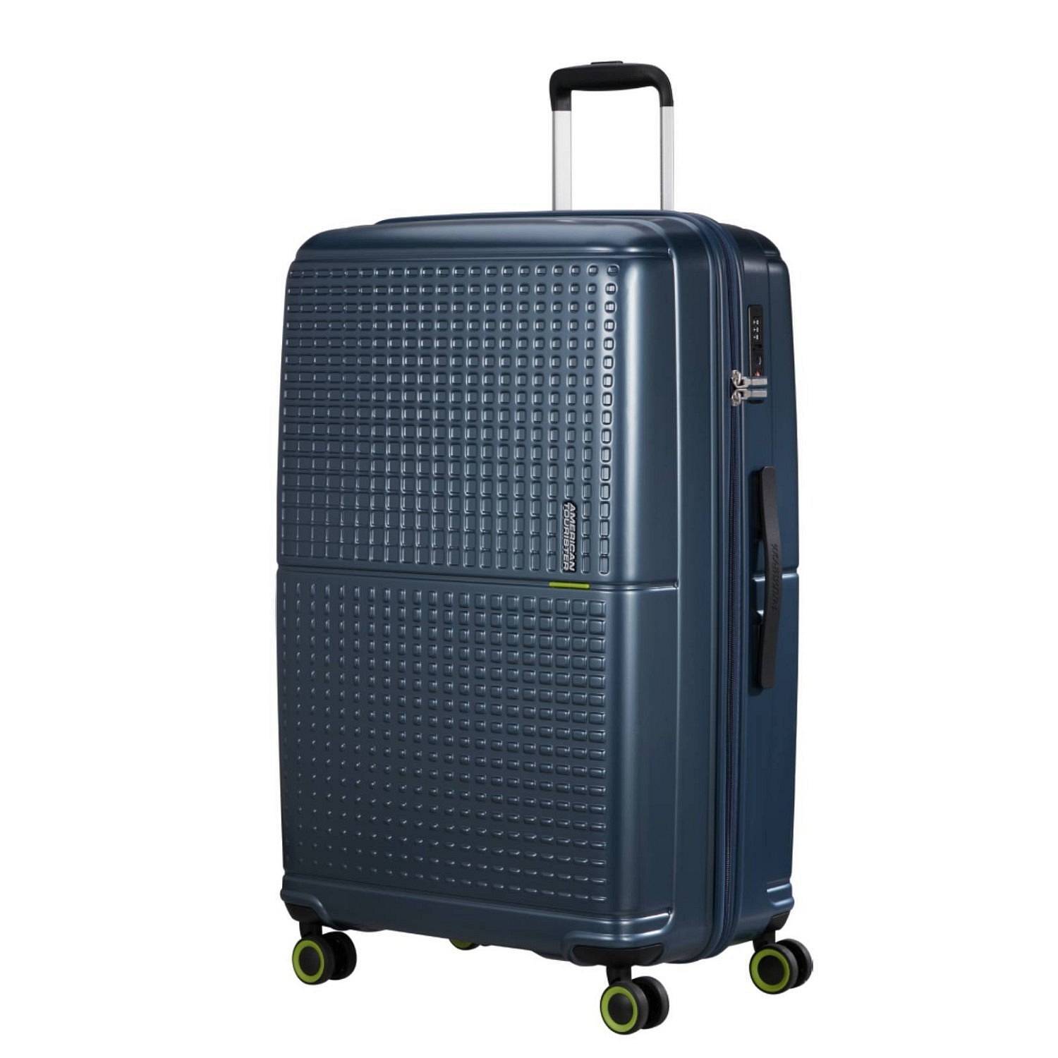 American Tourister Geopop - Spinner 77 Tsa Blu - Valigie Trolley Grande