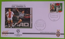 BUSTA PRIMO GIORNO FDC  AJAX-JUVENTUS 1-2 CHAMPIONS LEAGUE AMSTERDAM 9-IV-97