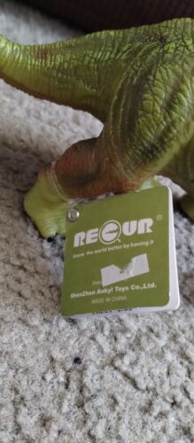 Brachiosaurus Dinosaurier ShenZhen Knöchelspielzeug Firma LTD Gummi biegbar 7" NEU - Bild 2 von 7