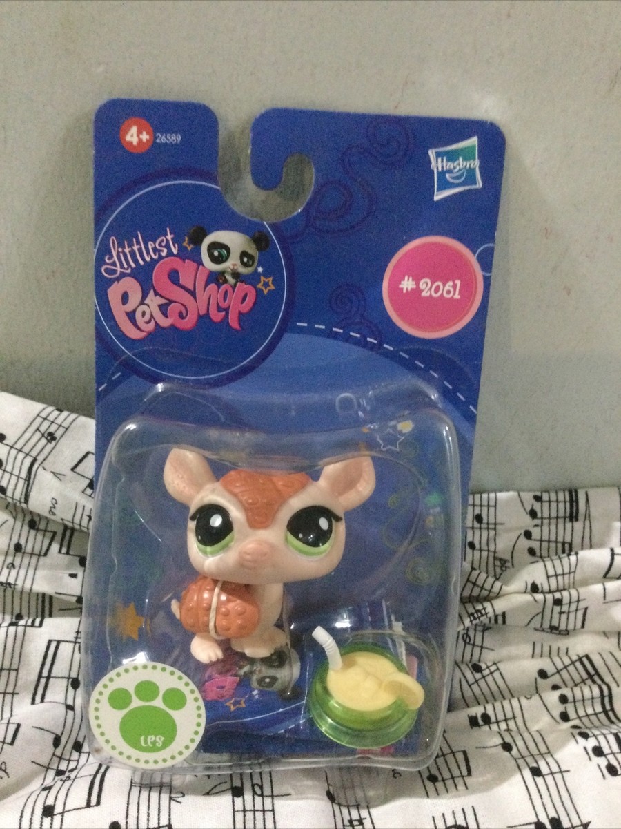 Figurine Littlest Pet Shop - Tatou (Armadillo) N°1007 Avec Lunettes - Occasion