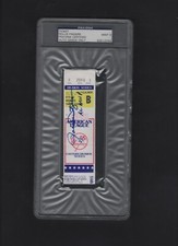 1981 PLAYOFF GAME AL TICKET STUB GAME B AUTO ROLLIE FINGERS HOF MVP INSC PSA/DNA