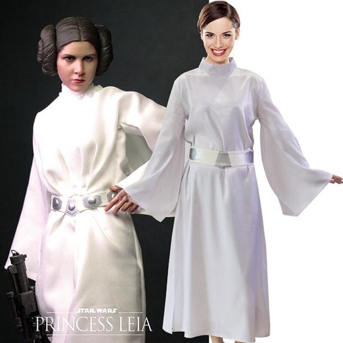 Adult Womens Princess Leia Star Wars Costume Halloween Party Cosplay Outfit Suit - Picture 5 of 5