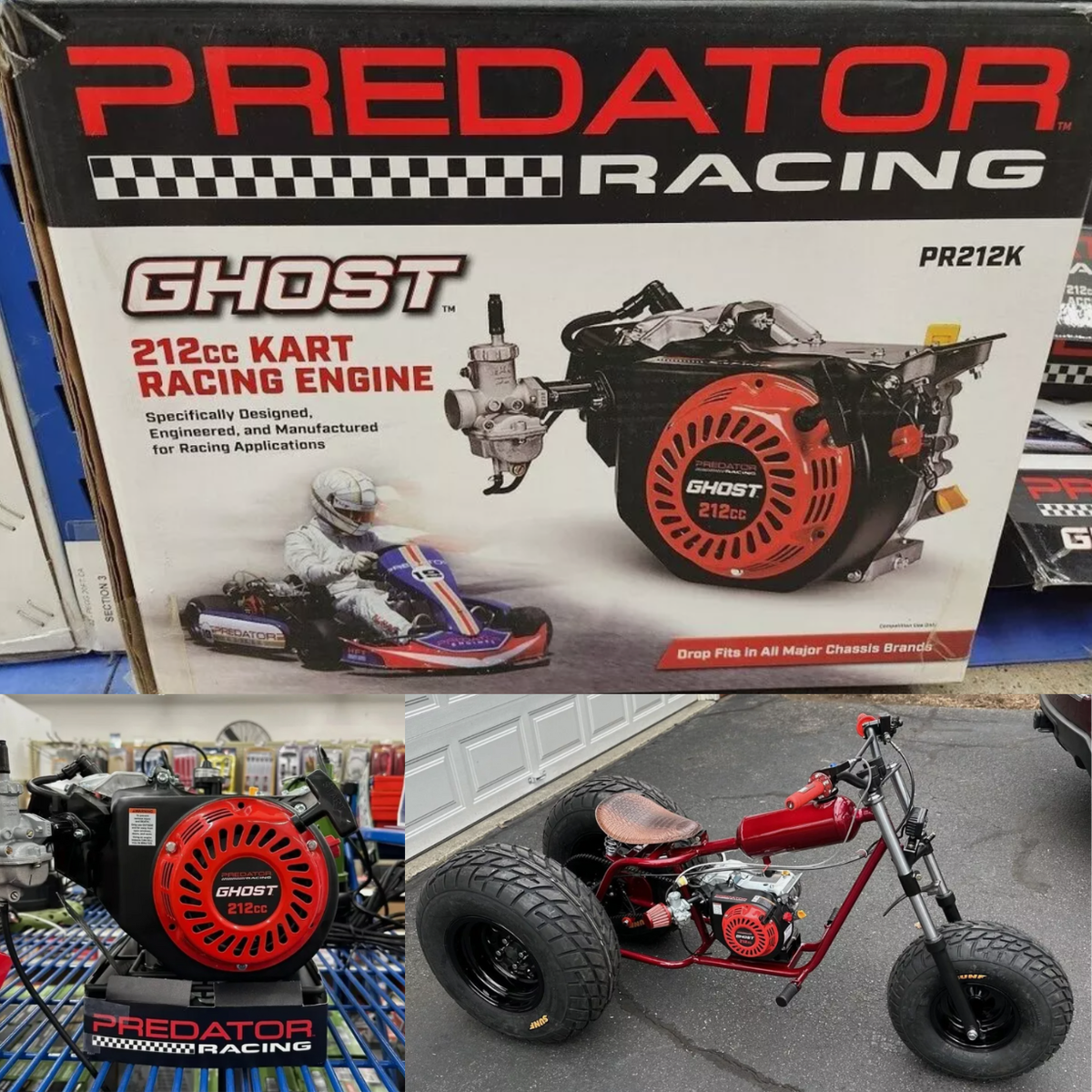 212cc GHOST Kart Racing Engine Horizontal Shaft Go Kart Minibike