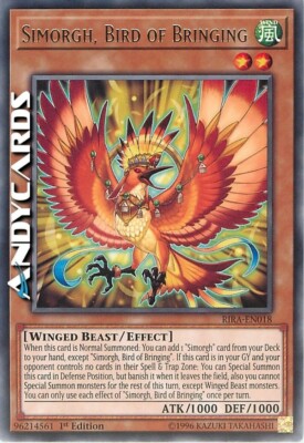 3x SIMORGH, BIRD OF BRINGING (Volatile Of Realisation)   Rare   RIRA EN018