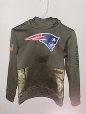 NIKE YOUTH NEW ENGLAND PATRIOTS SALUTE TO SERIVE HOODIE SWEATSHIRT SIZE SMALL 8