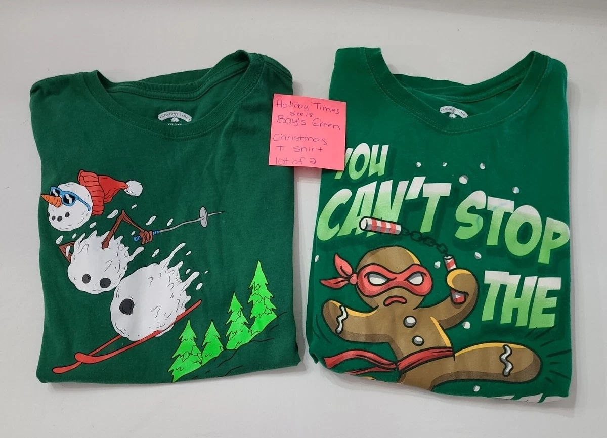 Boy s Christmas Tee Shirts Size XXL 18 Holiday Time T Shirt Lot of