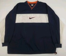 Vintage 90s Nike Swoosh Spellout Pullover Windbreaker Jacket Vtg Air Sport Bears