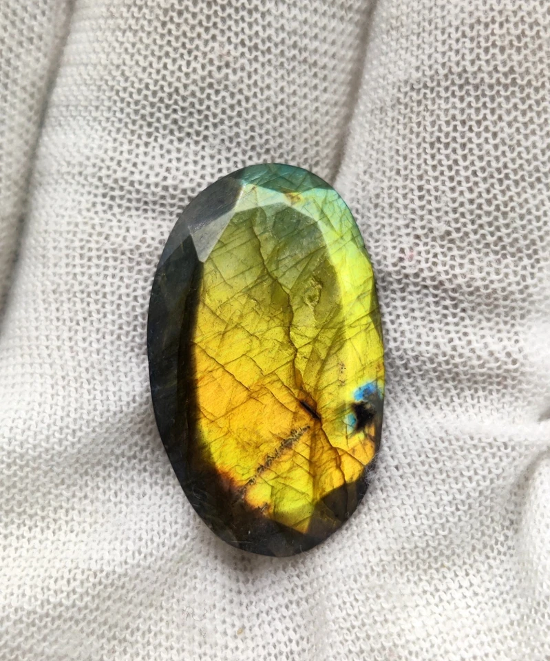 Natural Faceted Labradorite Gemstone Amazing Multi welo Fire Labradorite Stone - image 3 of 4