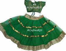 Readymade Green Lehenga Choli, Kids Wedding Lehenga, Festive Wear Kids Lehenga