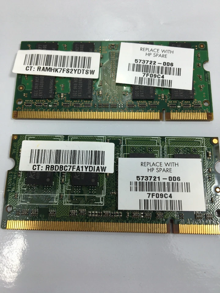 Lot of two - 2 GB And 1 GB Lot PC2-6400s-666 Laptop Memory Ram - Image 3 of 3