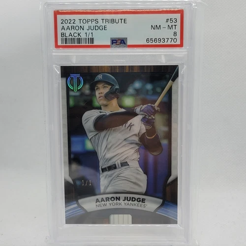 2022 Topps Tribute Aaron Judge Black One of One 1/1 PSA 8
