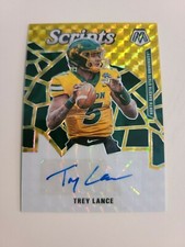 2021 Mosaic Draft Picks TREY LANCE Mosaic Scripts GOLD Auto #6/10 49ers ROOKIE!!