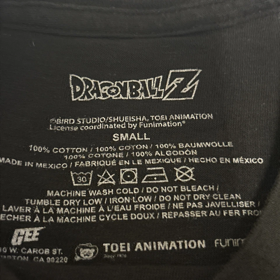 Camiseta Oficial GE Dragon Ball Z Vegeta It's Over 9000 Hombres Negra Talla S Sin Etiqueta Foto 2 de 4