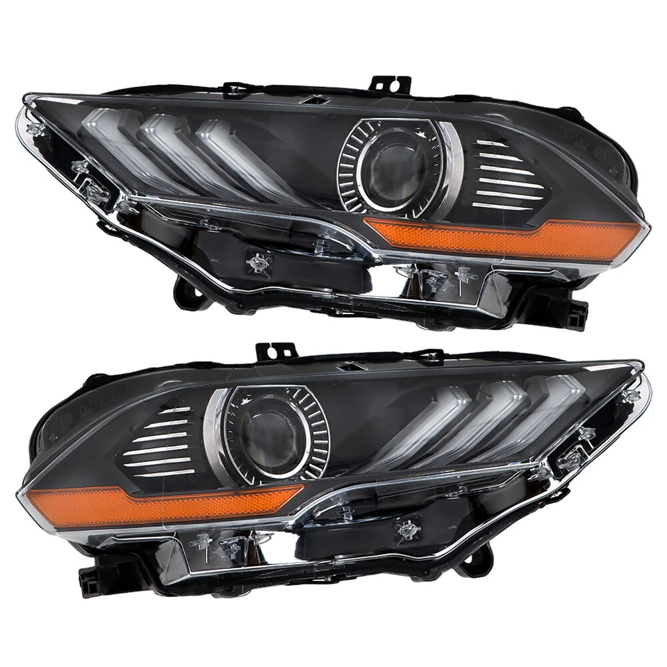 Par de faros proyectores LED completos para Ford Mustang 2018-2020 DRL LH RH Foto 3 de 4