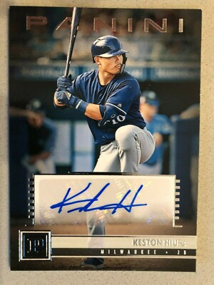 2019 Panini Chronicles Keston Hiura Autograph Milwaukee Brewers