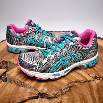 Asics Gel Exalt Womens Sz 6.5 Blue/Gray Pink Running Shoes Sneakers T379N