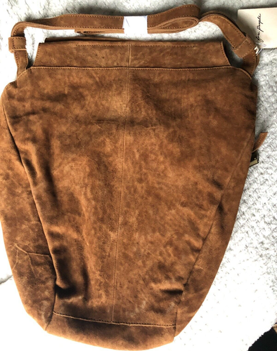 Urban Outfitters. Free People 32054 Tan Suede Hobo Tote Bag. - Picture 8 of 14