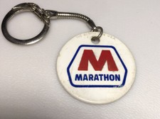 Vintage Marathon Gas Oil Company Gasoline Fuel Auto Car Service Station Keychain