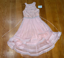 SPEECHLESS KIDS: Girl's Pink Dress w/ Silver Sparkles, Size 10