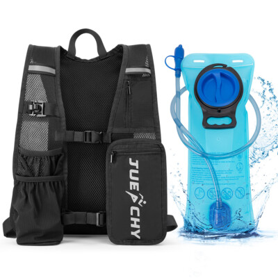 Breathable Running Vest for Women Men, Running Hydration Vest with 2L Soft Flask