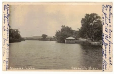 1907 RPPC: RARE Spring Hill, Massachusetts Postmark – Shawme Lake, Sandwich, MA