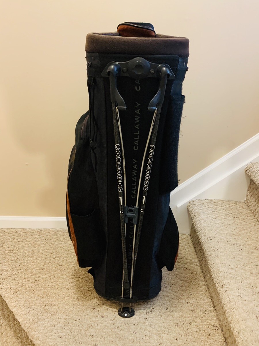 Callaway Golf Adrenaline Stand Bag- Black/Orange, 5 Way Divider