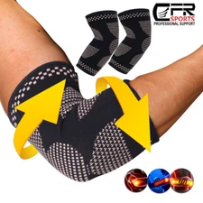 CFR Copper Elbow Support Sleeve for Pain Injury Sports Arthritis Weight Lifting 